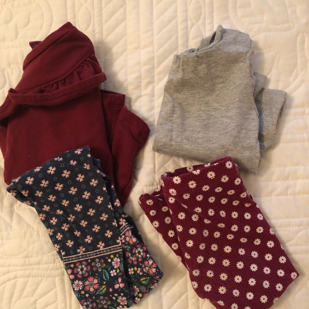 Two carter’s 12 month little girl’s outfits